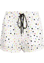 Christopher Kane Neon Dash drawstring shorts - Bianco