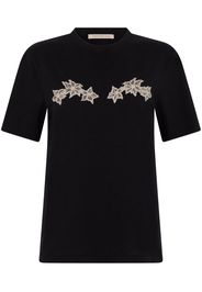 Christopher Kane T-shirt a maniche corte con applicazione - Nero