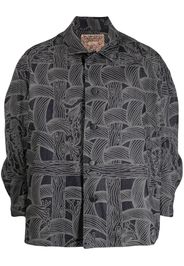 Christopher Nemeth Rope-print denim jacket - Blu