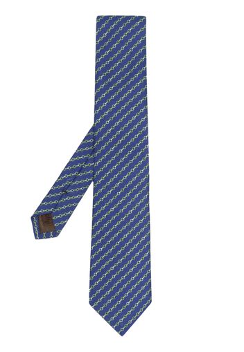 Church's graphic-print silk tie - Blu