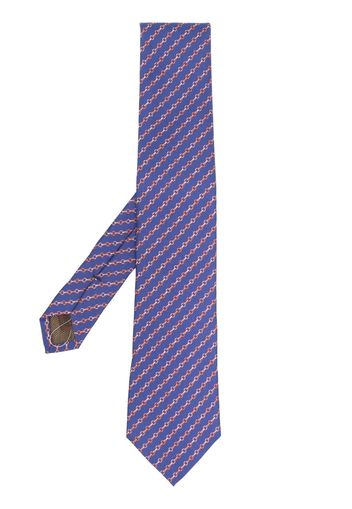 Church's graphic-print silk tie - Blu