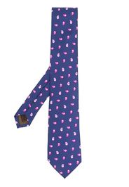 Church's graphic-print silk tie - Blu