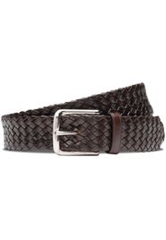 Church's interwoven polished leather belt - Marrone