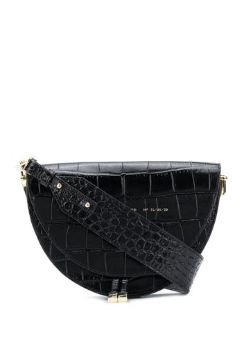 crocodile effect shoulder bag