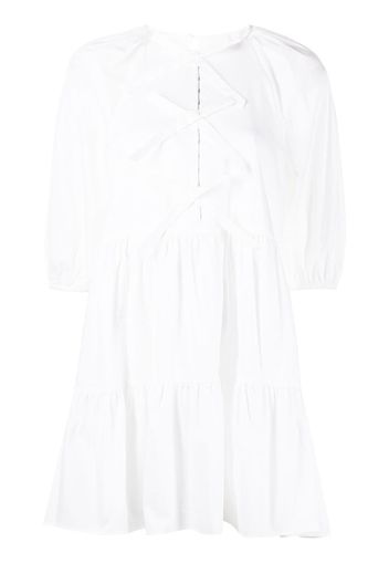 Cinq A Sept Lynn bow-detail smock dress - Bianco