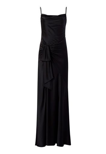 Cinq A Sept side slit silk dress - Nero