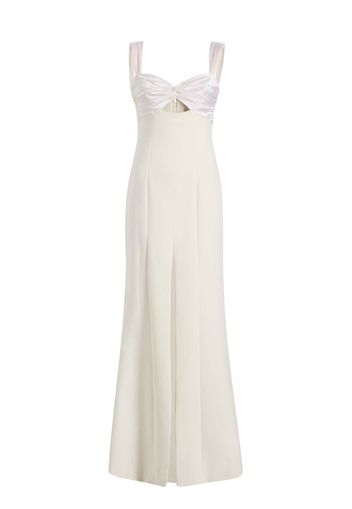 Cinq A Sept Julie sweetheart-neck side-slit gown - Bianco