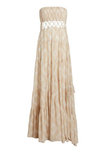 Cinq A Sept Cora cut-out gown dress - IVORY/DAYGLOW