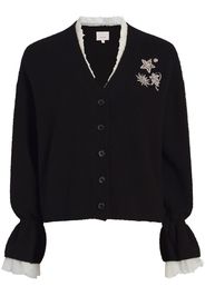 Cinq A Sept Tayah floral-embellished cardigan - Nero