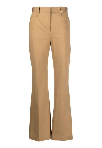 Circolo 1901 pressed-crease jersey flared trousers - Marrone