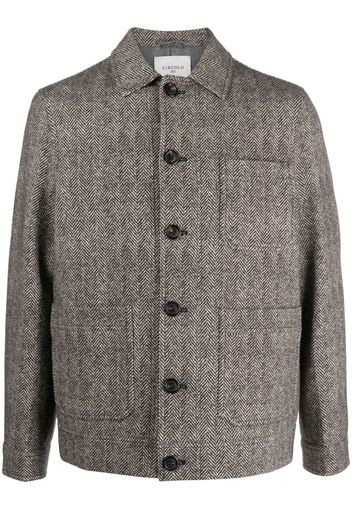 Circolo 1901 chevron-knit shirt jacket - Nero