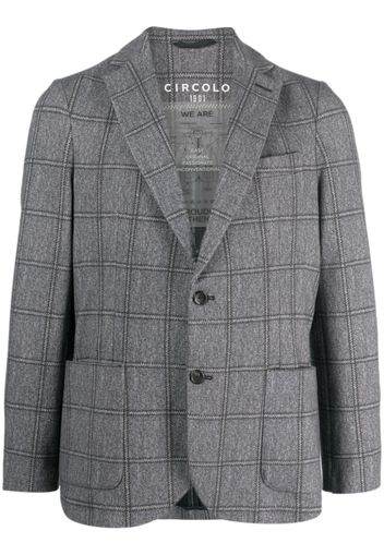 Circolo 1901 plaid-check single-breasted blazer - Blu