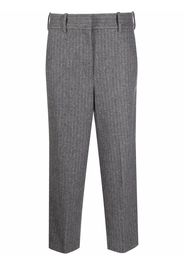 Circolo 1901 cropped pinstripe trousers - Grigio
