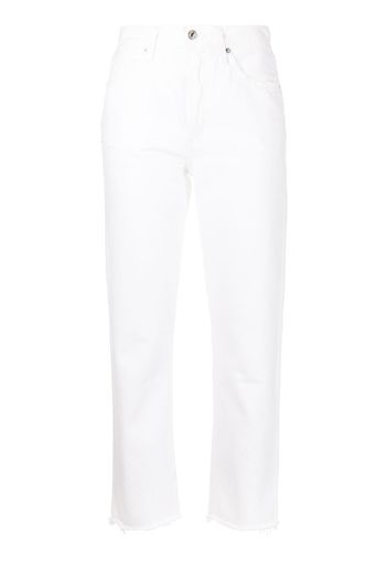 Citizens of Humanity Jeans a vita alta crop - Bianco