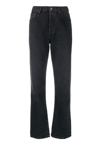 Citizens of Humanity Jeans dritti con orlo sfilacciato - Nero