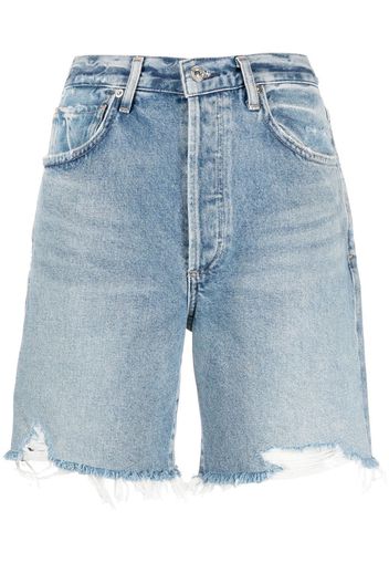 Citizens of Humanity raw-hem denim shorts - Blu