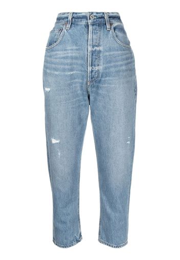 Citizens of Humanity Jeans crop con effetto vissuto Pony Boy - Blu