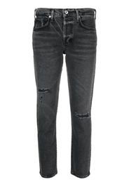 Citizens of Humanity ripped-detail straight-leg jeans - Nero