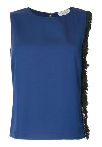 CK Calvin Klein Top con frange - Blu