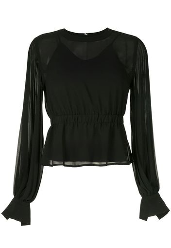 Blusa a maniche lunghe