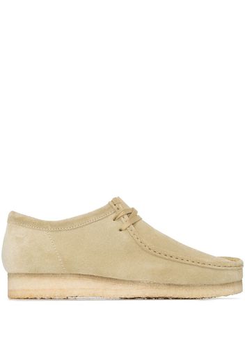 neutral Maple suede Wallabee lace-up shoes