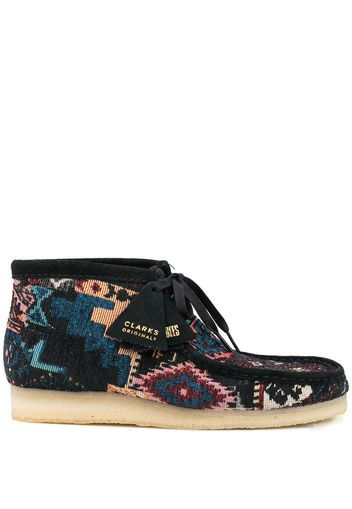 Clarks patterned Wallabee lace-up shoes - Multicolore