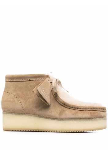 Clarks Originals shearling wedged Wallabee shoes - Marrone