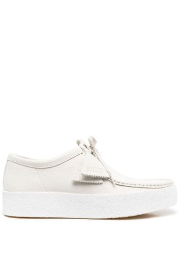 Clarks Originals Wallabee logo-tag lace-up shoes - Bianco