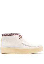 Clarks Originals paisley-print ankle boots - Bianco