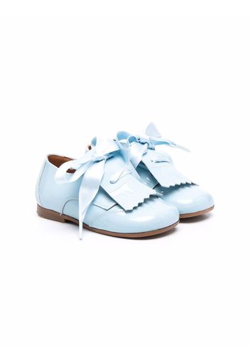 CLARYS lace-up leather loafers - Blu