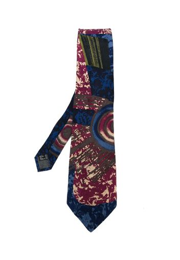 abstract print tie