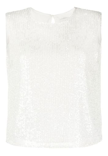 Claudie Pierlot Canotta con paillettes - Bianco