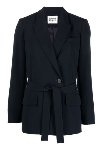 Claudie Pierlot Blazer doppiopetto con cintura - Blu