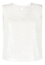 Claudie Pierlot Canotta con paillettes - Bianco