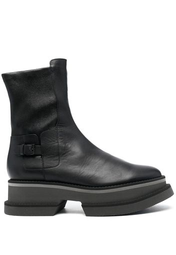 Clergerie platform sole leather ankle boots - Nero