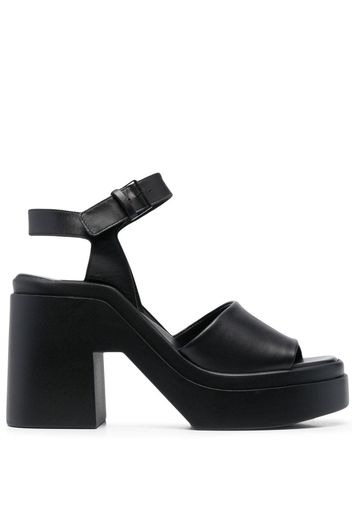 Clergerie platform sole leather sandals - Nero