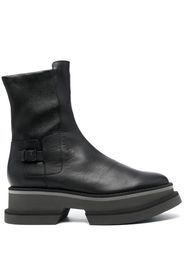 Clergerie platform sole leather ankle boots - Nero