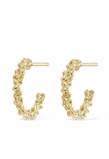 CLIO SASKIA 18kt yellow gold Seaweed Caviar hoop earrings - Oro