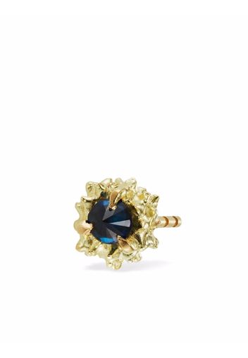 CLIO SASKIA 18kt yellow gold Urchin sapphire stud single earring - Oro