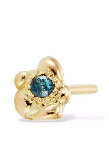 CLIO SASKIA 18kt yellow gold Seaweed Tidbit sapphire stud earring - Oro