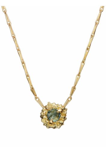 CLIO SASKIA 18kt yellow gold Urchin sapphire pendant necklace - Oro