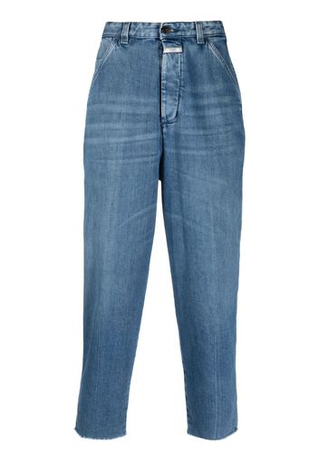 Closed crease-effect straight-leg jeans - Blu