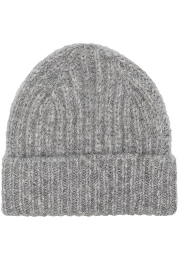 Closed chunky-knit beanie - Grigio