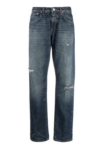 Closed straight-leg distressed jeans - Blu