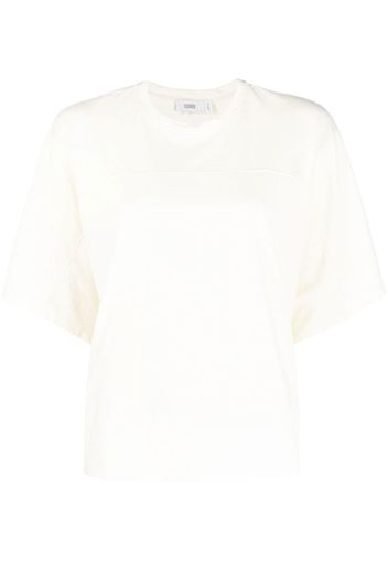 Closed boxy-cut T-shirt - Toni neutri