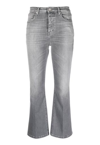 Closed cropped flared jeans - Grigio