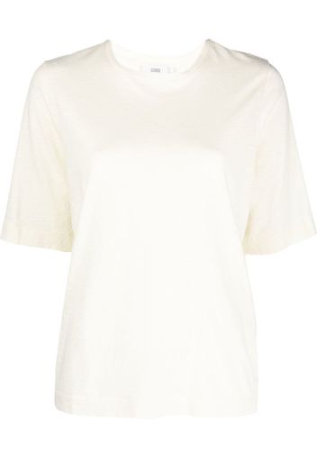 Closed short-sleeve cotton T-shirt - Giallo