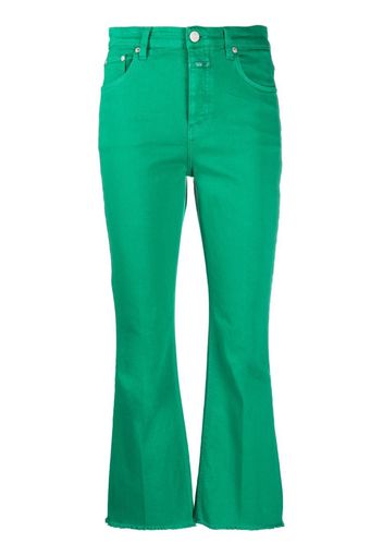 Closed cropped bootcut raw-hem jeans - Verde