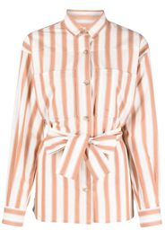 Closed Lela belted striped shirt - Bianco