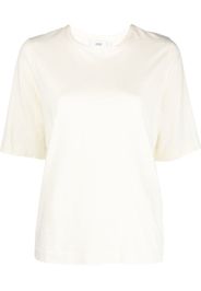 Closed short-sleeve cotton T-shirt - Giallo
